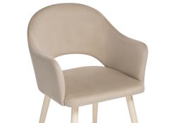 Стул на металлокаркасе Апри микровелюр 05 / бежевый глянец