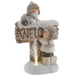 GAEM Фигурка декоративная с подсветкой "Дети", L29 W17 H42 см