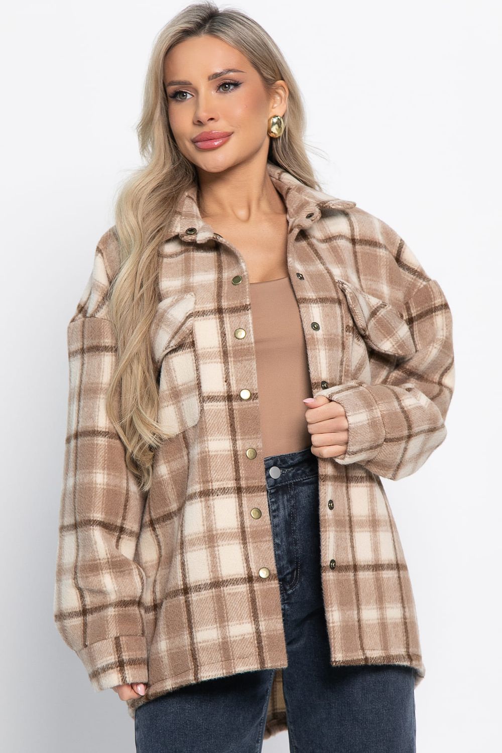 Пальто-рубашка Хармони (бежевая) Б15039-5М LT Collection