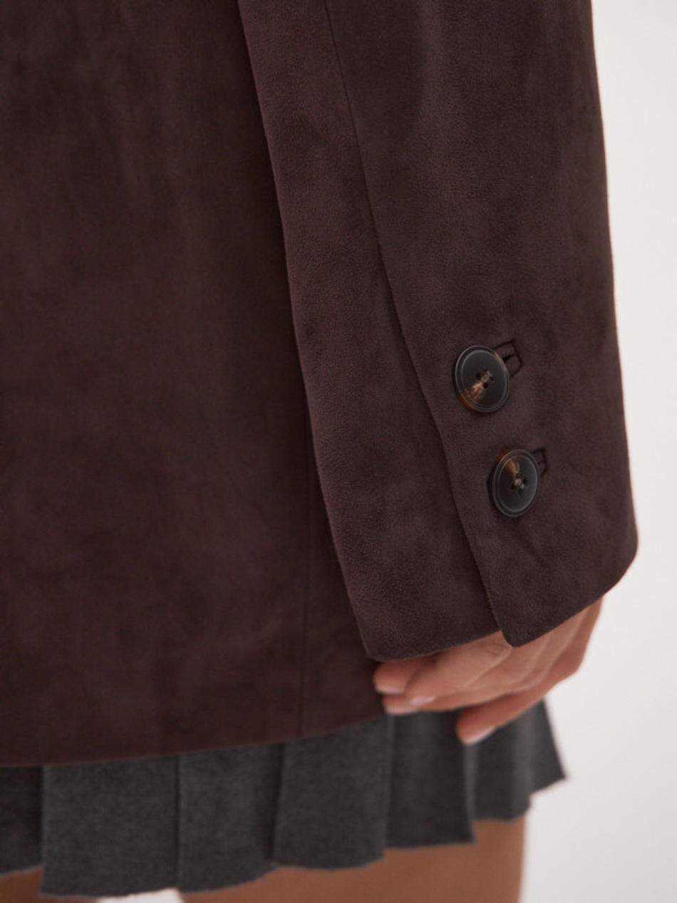 Жакет оверсайз из натуральной кожи