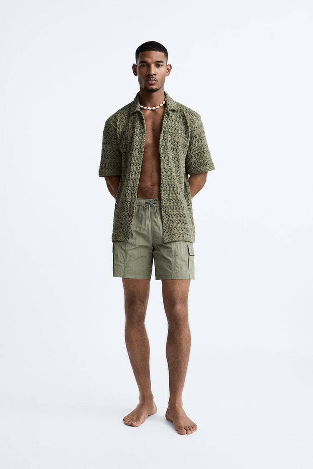 ZARA ПЛАВКИ КАРГО, ПЫЛЬНЫЙ ХАКИ