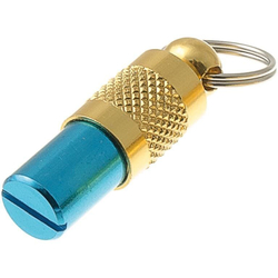 Адресник-капсула, синий (алюмин.) 25мм  JB-2001  24шт/уп Пет лайн