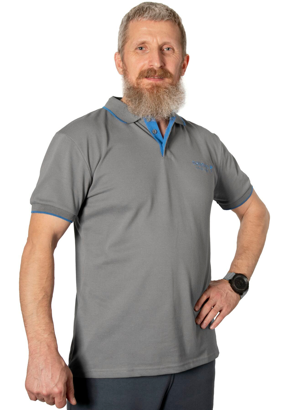 Рубашка поло SALMO GREY 04 р.XL