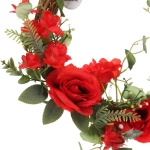 Цветы искусственные венок «Сказка» 42см красный