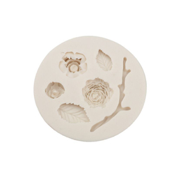 Молд силиконовый для творчества " Японский цветок 2" диаметр молда 9 см / Форма для мыла, воска, гипса и полимерной глины