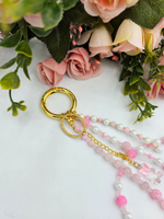 Обвес на сумку с натуральными камнями на двух карабинах, подвеска, авторская ручная работа "Яблонька"