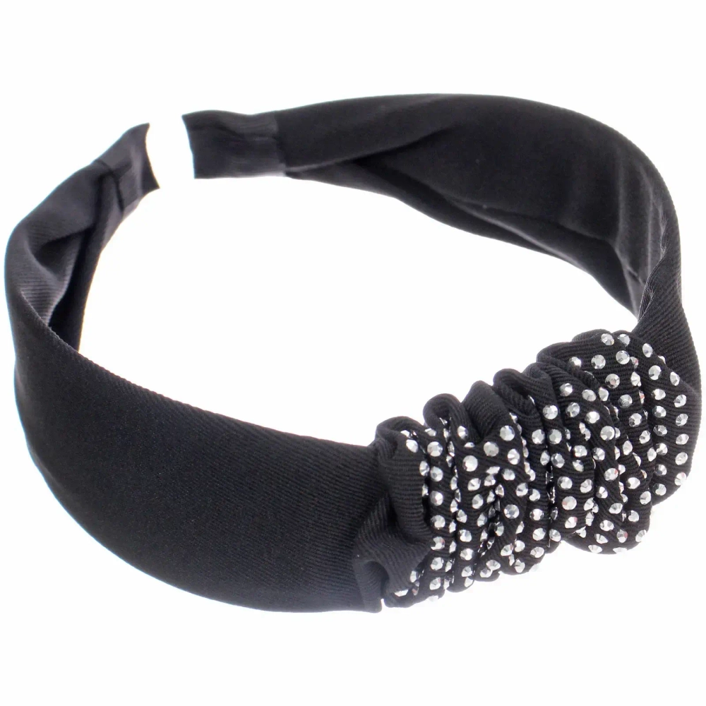 Ободок для волос «МАРЦИПАН», ниона, ширина 2см, микс 6 цветов ( в пакете с подвесом)