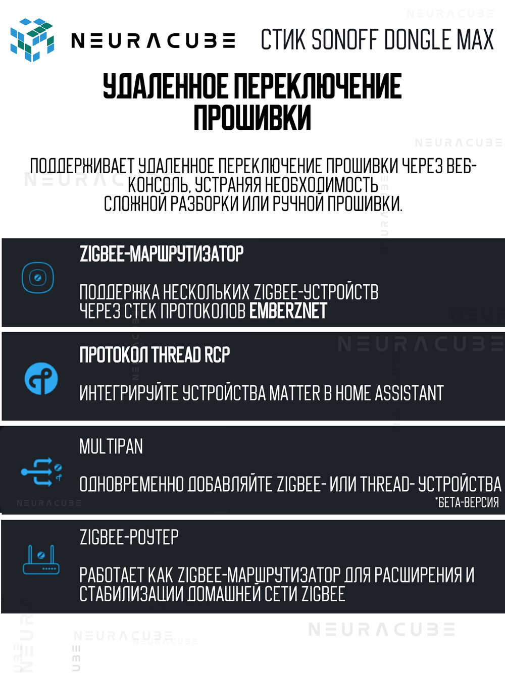 Zigbee/Thread PoE-стик SONOFF Dongle Max (Dongle-M)