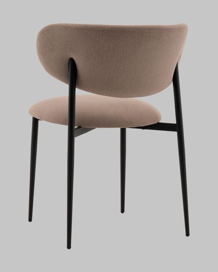 Стул Килиан велюр бежевый. черные ножки