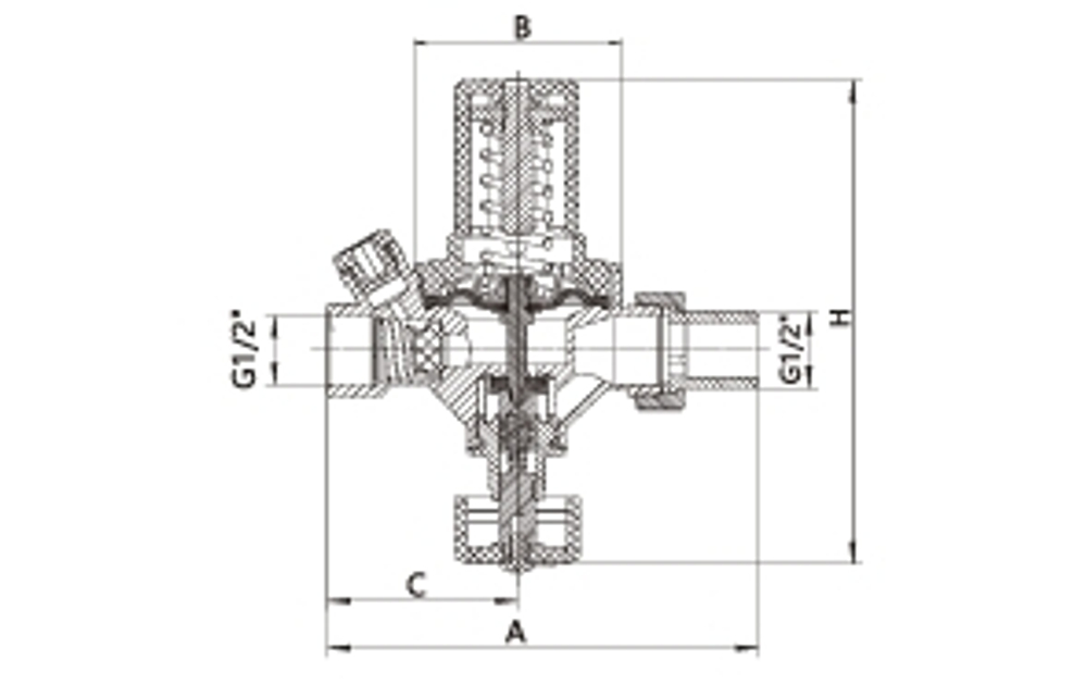 Клапан автоматической подпитки с манометром AOSKER 1/2‘’ 0405.1515