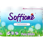 Бумага туалетная SOFFIONE Pure White 2 сл., 12 рул.
