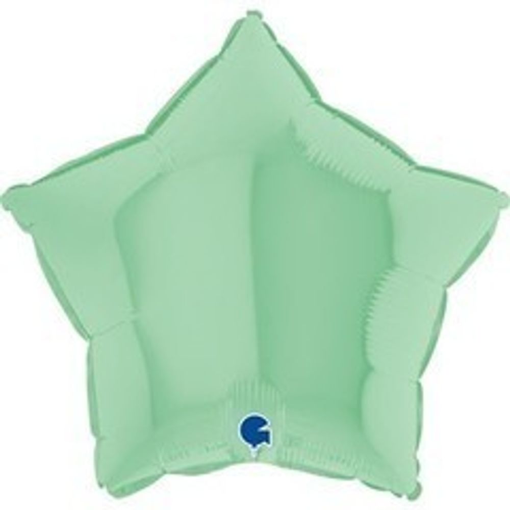 G Шар звезда (18" / 46 см) Пастель Matte Green (Нежная мята Макарунс матовый зеленый) (БГ-15)