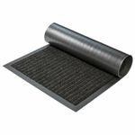 Коврик придверный 40х60 см, ЧЕРНЫЙ, влаго-грязезащитный, 450 г/м2, ребристый, PRIMILA EXTRA, 701027