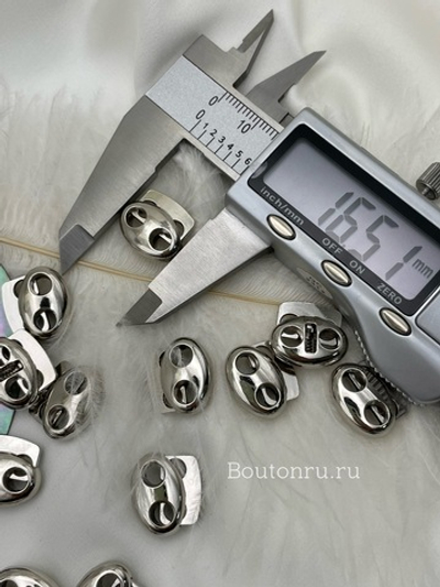 Фиксатор-стопор для шнура серебро