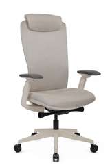 Кресло Gemini EGE-002AW Белый пластик/Светло-бежевый