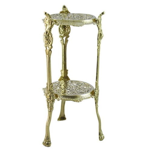 Столик круглый маленький, 2 полки, 46 см