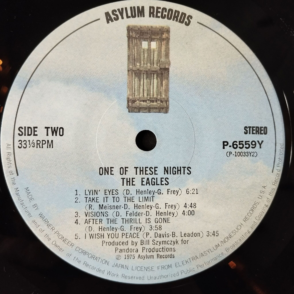 Винтажная виниловая пластинка LP Eagles One Of These Nights (Japan 1981) (Obi) Too Many Hands P-6559Y