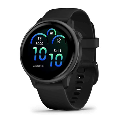 Смарт-часы Garmin Vivoactive 6 Amoled, 42mm, сланцевый безель с черным ремешком, 010-02985-00