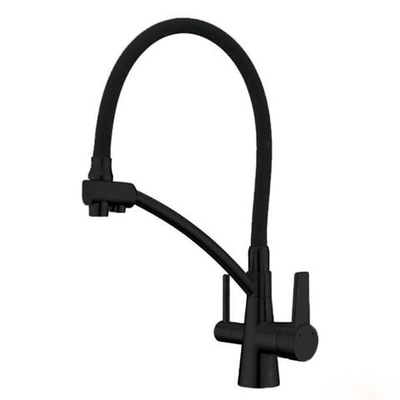 Смеситель для кухни, Gappo, гибк излив, с картриджем, подкл к фильтр, чер, G4398-16