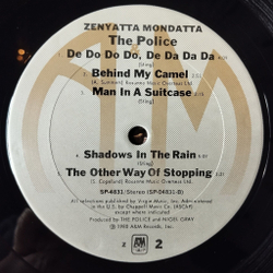 Винтажная виниловая пластинка LP The Police Zenyatta Mondatta (USA 1980)