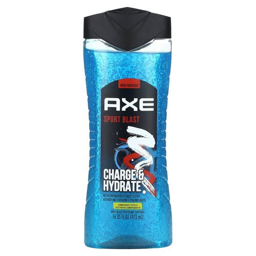 AXE, Гель для душа Sports Blast, с бодрящими цитрусовыми, 473 мл (16 жидк. унц.)