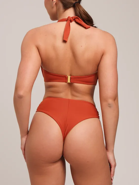 Плавки Zebra танга на завязках (карамель)