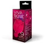 Малиновый вибростимулятор в форме бутона со стебельком (Цвет: малиновый)