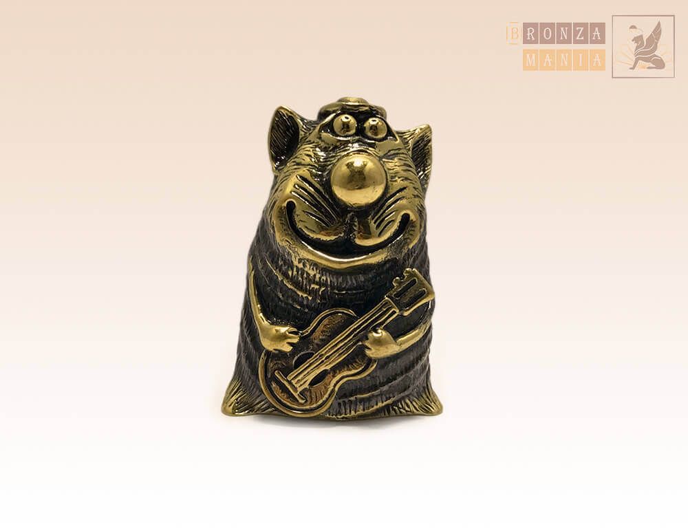 колокольчик Кот с гитарой