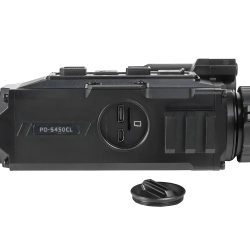 Прицел цифровой Veber Rapid PD-S450CL ночной 4K с лазерным дальномером, вид с портами