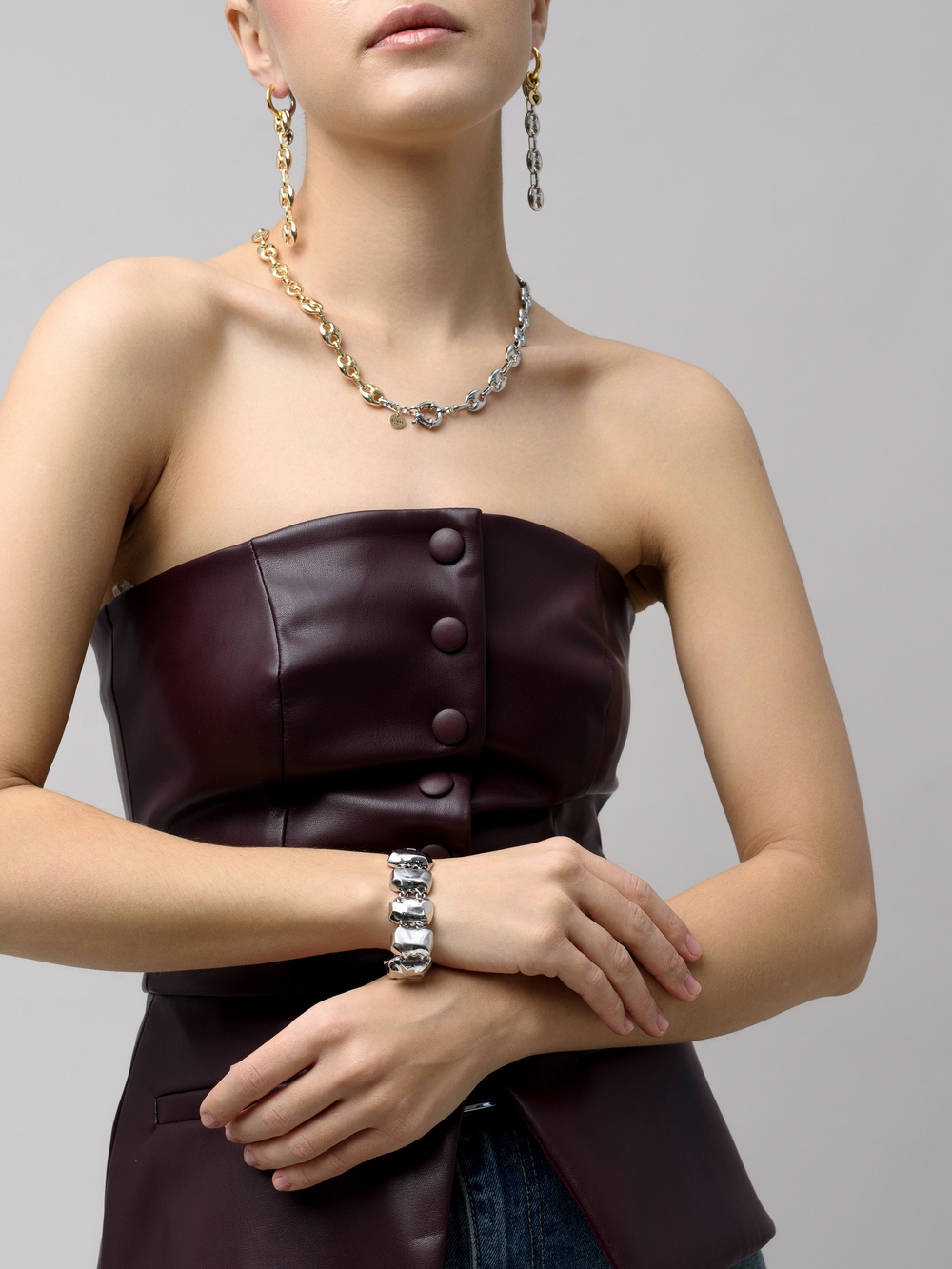 Браслет "Crumpled" Silver