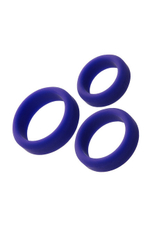 Набор из трёх эрекционных колец (Цвет: синий)