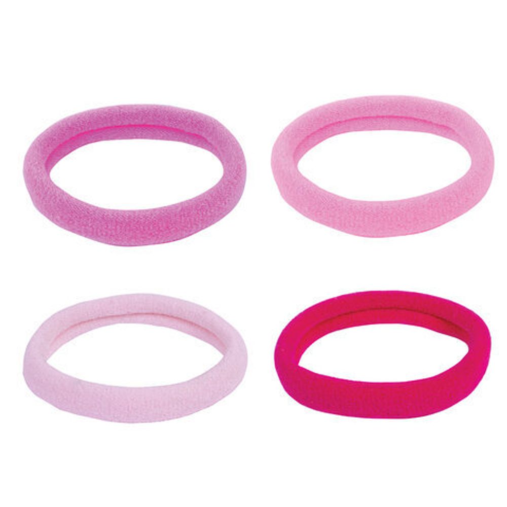 Резинки для волос НАБОР 8 шт., мягкие, средние, оттенки розового, MONTE VITA, 457048