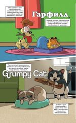 Комикс Гарфилд и Grumpy cat. Сердитый кроссовер