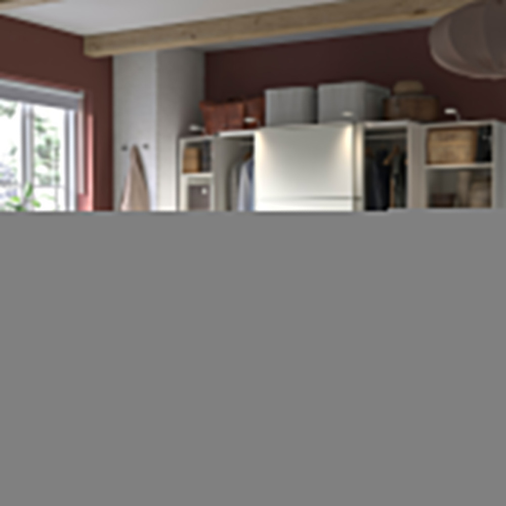 Гардероб PAX MEHAMN с 2 дверями-купе, 6 полками, 10 ящиками и 2 штангами (белый)  210*45*240