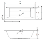 Акриловая ванна Riho LUGO 170x75 (с тонким бортом)