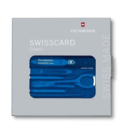 Швейцарская карточка VICTORINOX SwissCard Classic, 10 функций, полупрозрачная синяя