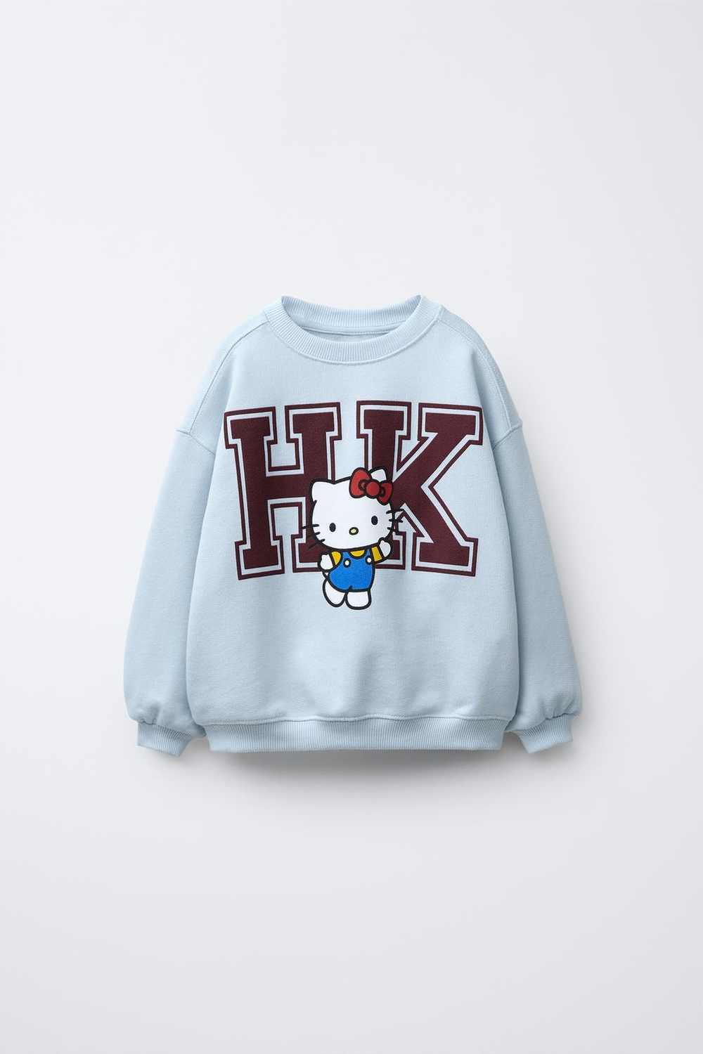 ZARA ТОЛСТОВКА С ПРИНТОМ HELLO KITTY © SANRIO, ГОЛУБОЙ