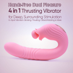 Розовый вибратор для стимуляции точки G Selove Campanula Thrusting & Stroking G-Spot Vibrator Pink