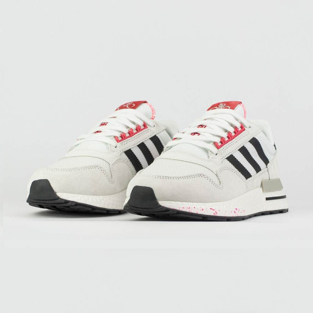 кроссовки Adidas ZX 500 Boost Grey / White Wmns