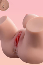 Мастурбатор-торс Frieda с функцией вибрации (Цвет: телесный)