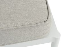 "Касабланка" правый модуль плетеный из роупа, каркас алюминий светло-серый (RAL7035) муар, роуп серо-коричневый 23мм, ткань бежевая 15052