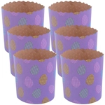 Форма для выпечки кулича бумажная «Яйца». Набор 6 шт. Диаметр 7см, высота 8,5см МТ8-233