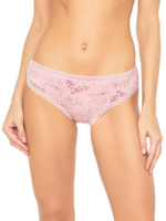 Нежные трусики-слипы с растительным принтом (Размер: S) (Цвет: розовый)