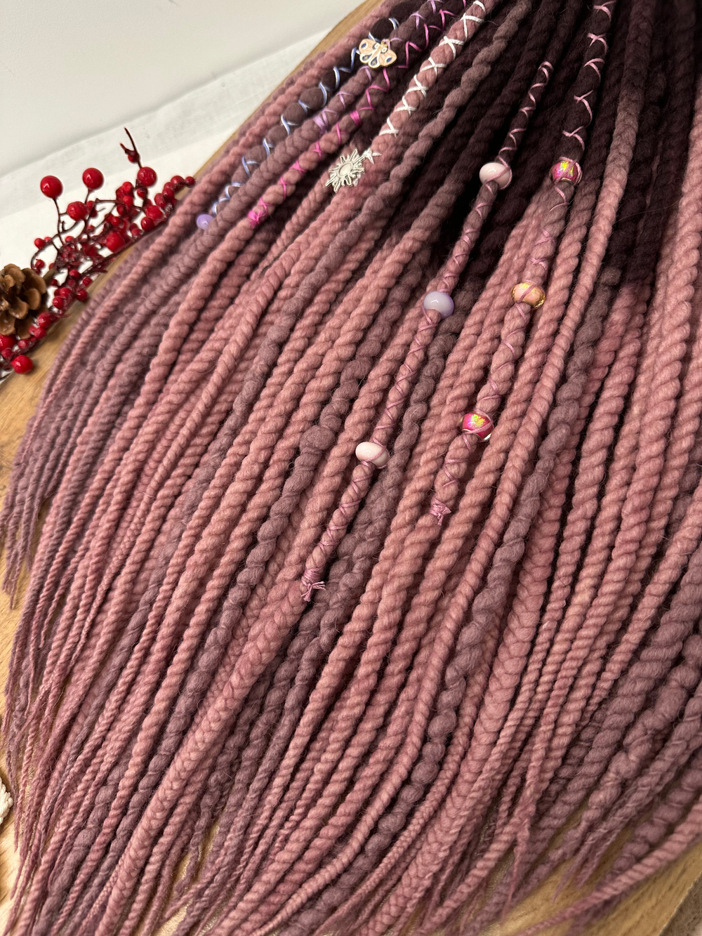 Фактурные войлочные дреды + косы из войлока