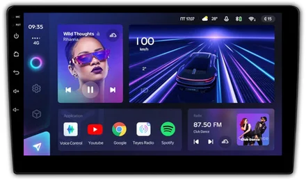 Магнитола для 9" рамки - Teyes CC3L монитор 9" IPS на Android 10, 8-ядер, CarPlay, 4G SIM-слот