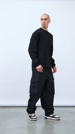 Брюки карго мужские (черный)