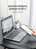 Кабель Aukey USB TypeC (M) черный
