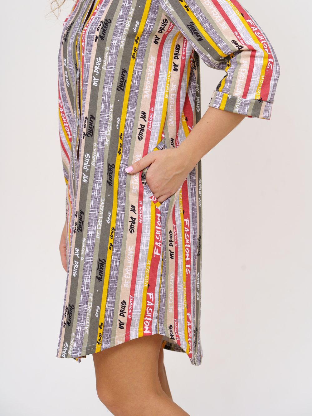 433 Халат "Полоса/слова" SveTekst (Акция)