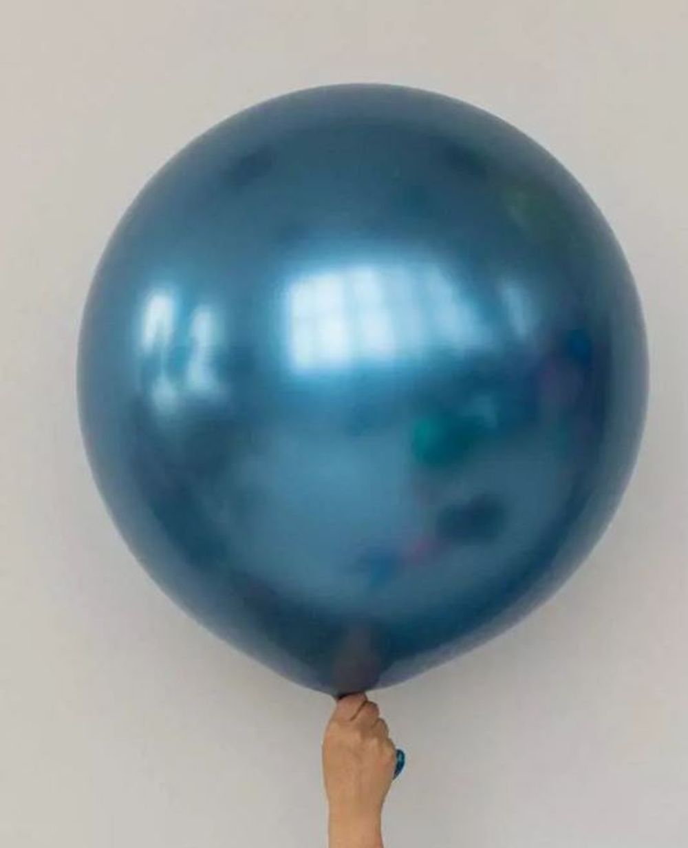 S шар гигант 24"/60 см, хром (940) синий reflex рефлекс (БГ-90)  Изображение2