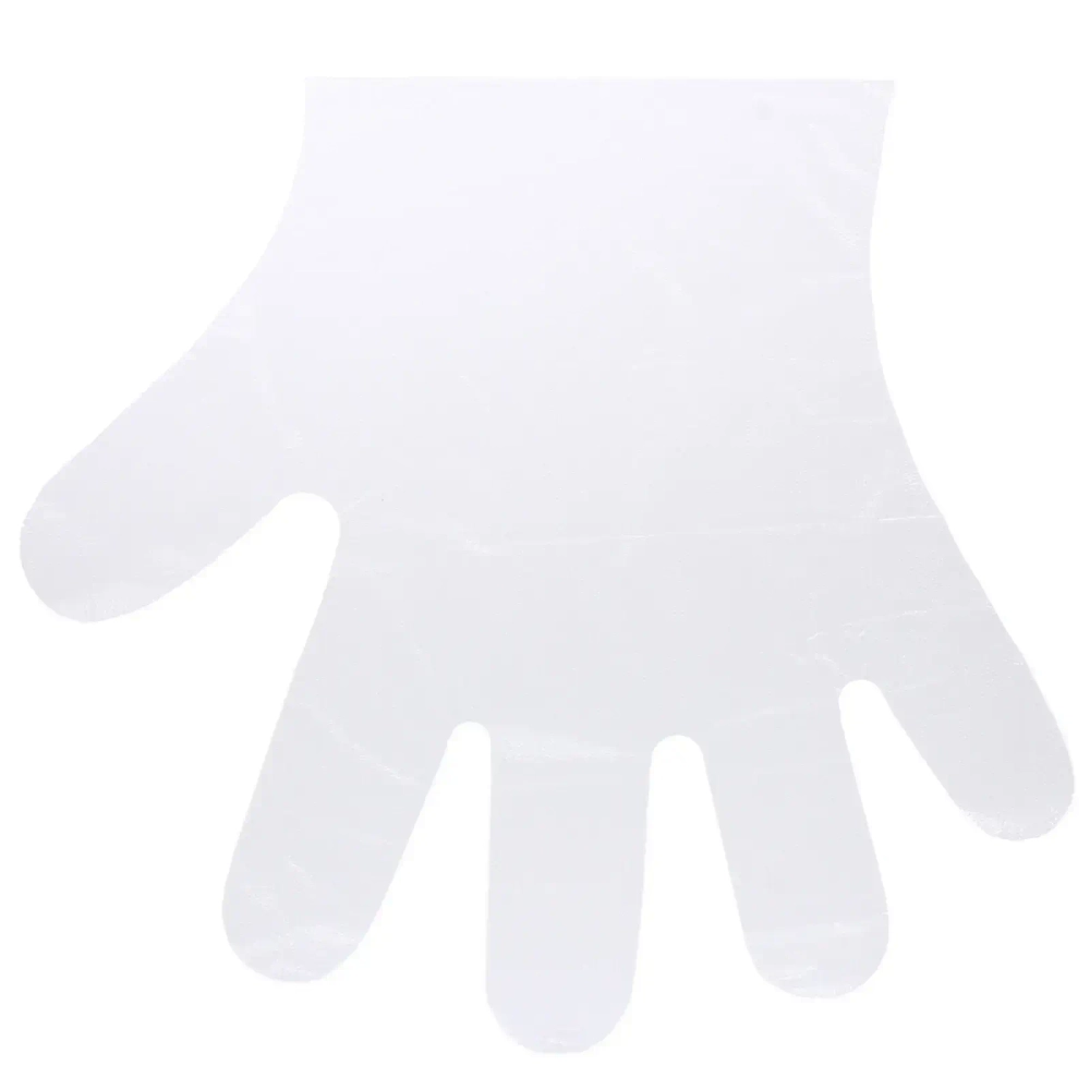 Перчатки одноразовые, универсальный размер, 100 шт, 0,7 микр, прозрачные